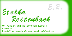 etelka reitenbach business card